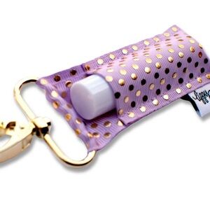 Lavender Gold Dot LippyClip Lip Product Holder